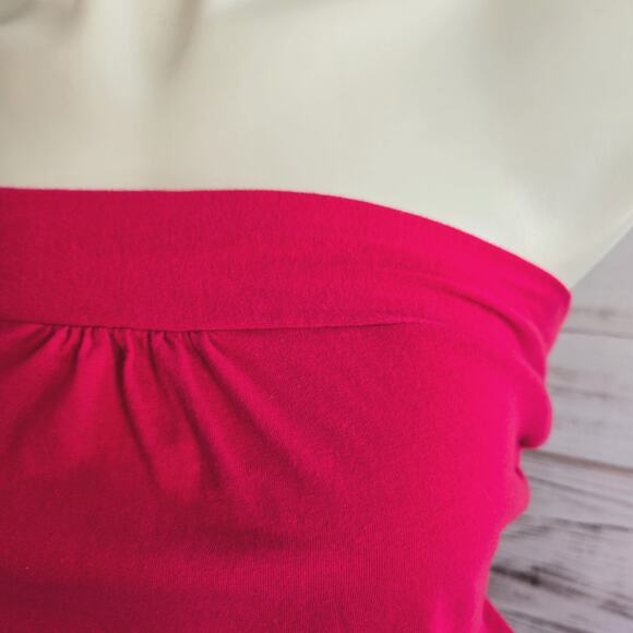Xhilaration Pink Strapless Jersey Knit Mini Dress sz Small - Picture 3 of 6